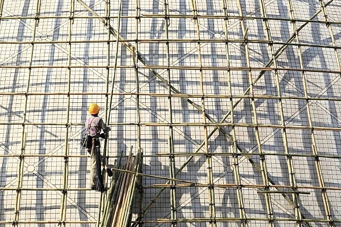 Industrial tank scaffolding access